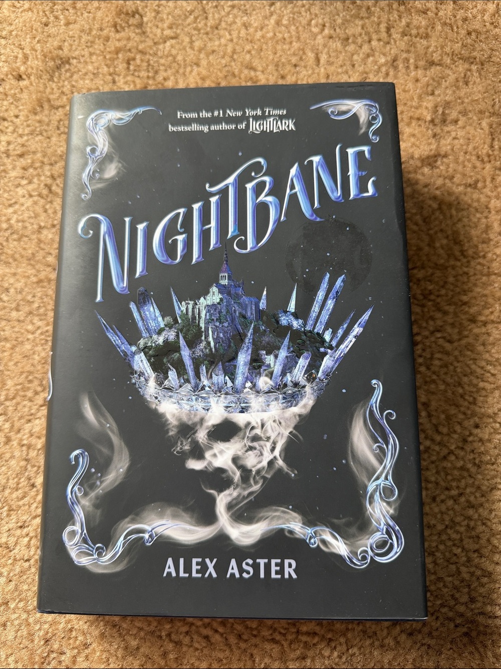 SIGNED - Nightbane by Alex Aster - Dark Blue & White Hardcover